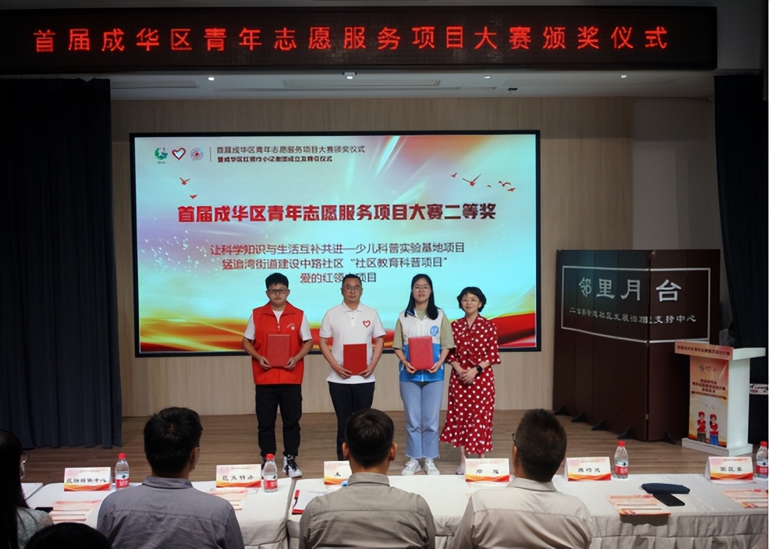 成华区首届青年志愿者服务项目大赛 建设中路社区科普教育获二等奖